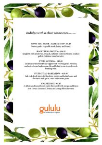 Lent menu